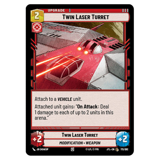 Twin Laser Turret Common card from the Star Wars Unlimited set Jump to Lightspeed
