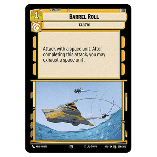 Barrel Roll Common card from the Star Wars Unlimited set Jump to Lightspeed