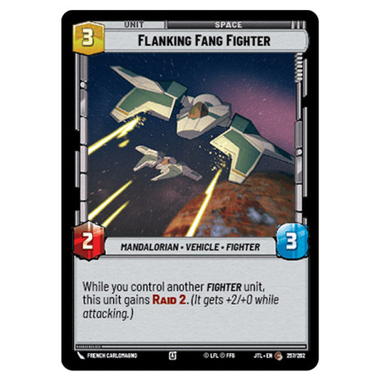 Flanking Fang Fighter Common card from the Star Wars Unlimited set Jump to Lightspeed