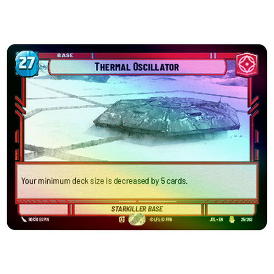 Thermal Oscillator Rare card from the Star Wars Unlimited set Jump to Lightspeed