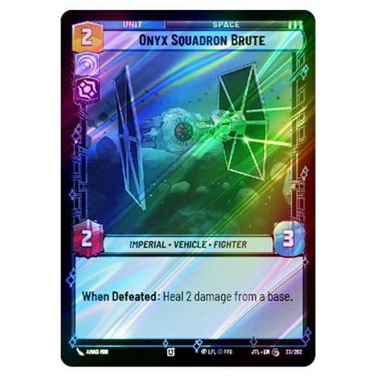 Onyx Squadron Brute Common card from the Star Wars Unlimited set Jump to Lightspeed