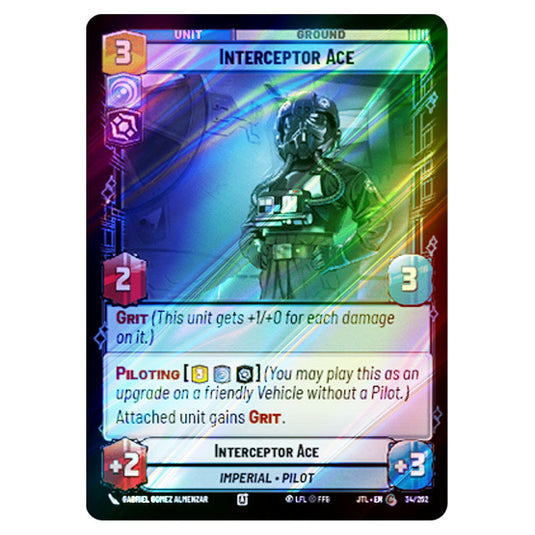 Interceptor Ace Common card from the Star Wars Unlimited set Jump to Lightspeed