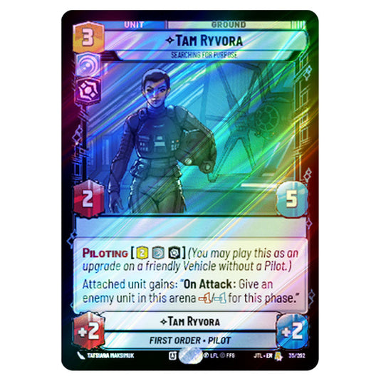 Tam Ryvora Searching For Purpose Rare card from the Star Wars Unlimited set Jump to Lightspeed