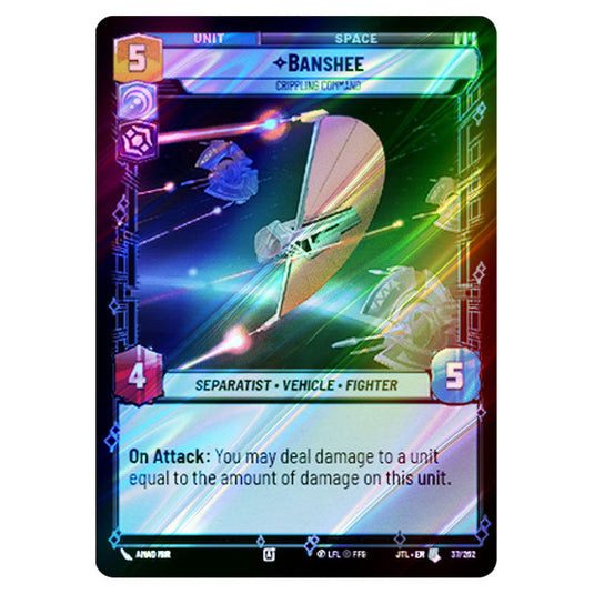 Banshee Crippling Command Uncommon card from the Star Wars Unlimited set Jump to Lightspeed