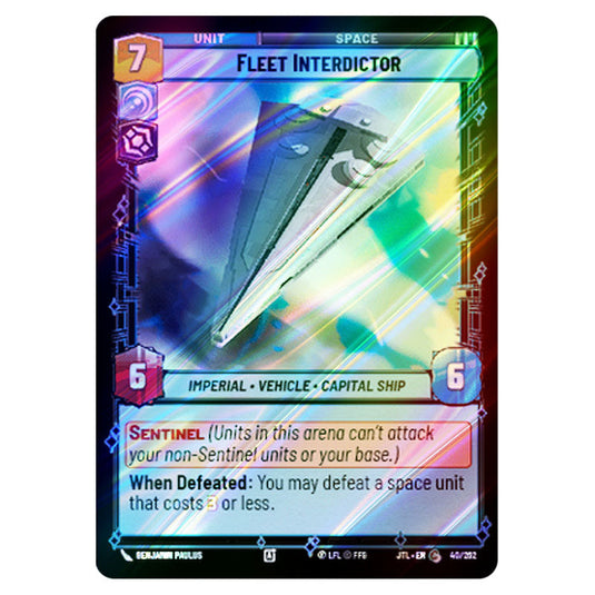 Fleet Interdictor Common card from the Star Wars Unlimited set Jump to Lightspeed