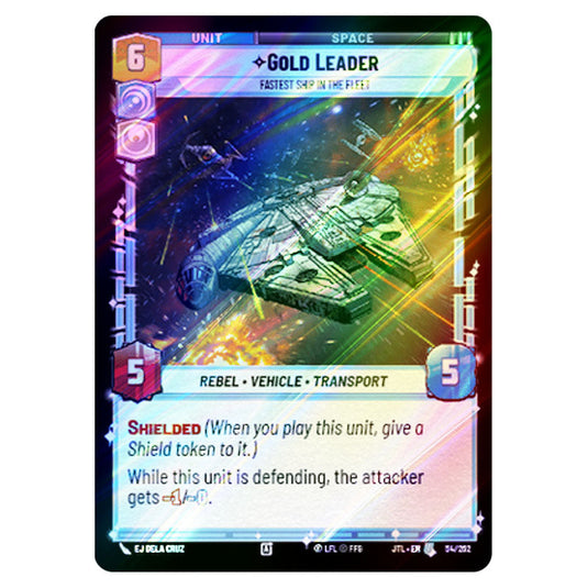 Gold Leader Fastest Ship in the Fleet Uncommon card from the Star Wars Unlimited set Jump to Lightspeed