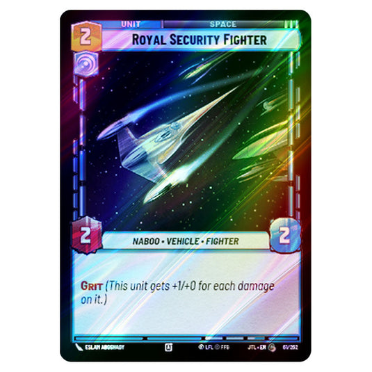 Royal Security Fighter Common card from the Star Wars Unlimited set Jump to Lightspeed