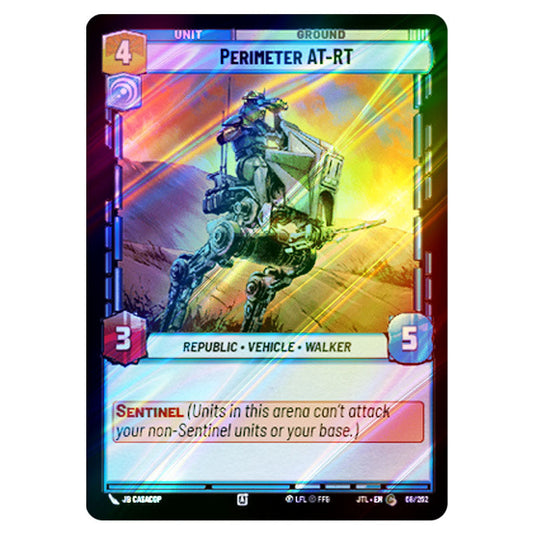 Perimeter AT-RT Common card from the Star Wars Unlimited set Jump to Lightspeed