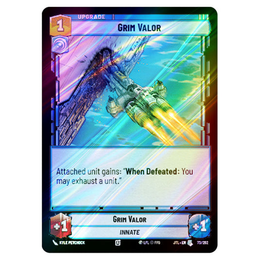 Grim Valor Uncommon card from the Star Wars Unlimited set Jump to Lightspeed