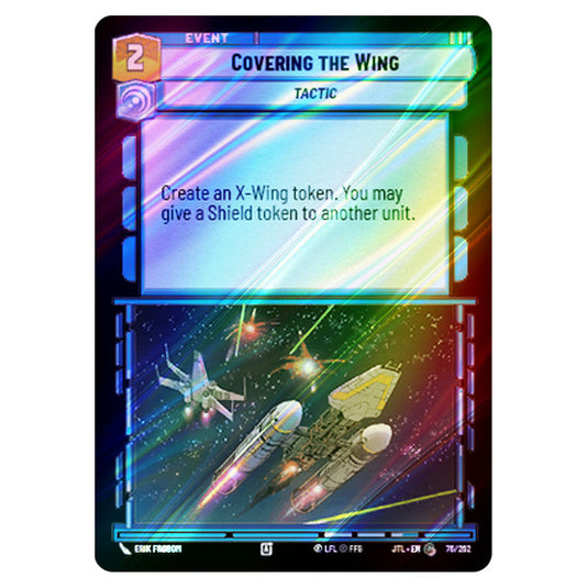 Covering the Wing Common card from the Star Wars Unlimited set Jump to Lightspeed