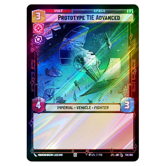 Prototype TIE Advanced Common card from the Star Wars Unlimited set Jump to Lightspeed