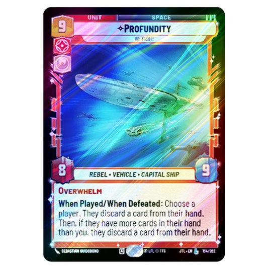 Profundity We Fight! Legendary card from the Star Wars Unlimited set Jump to Lightspeed