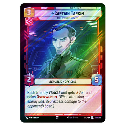 Captain Tarkin Full Forward Assault Uncommon card from the Star Wars Unlimited set Jump to Lightspeed