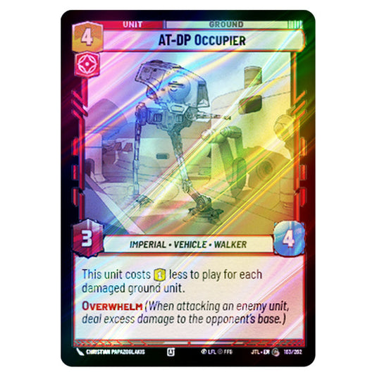 AT-DP Occupier Common card from the Star Wars Unlimited set Jump to Lightspeed