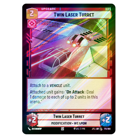 Twin Laser Turret Common card from the Star Wars Unlimited set Jump to Lightspeed