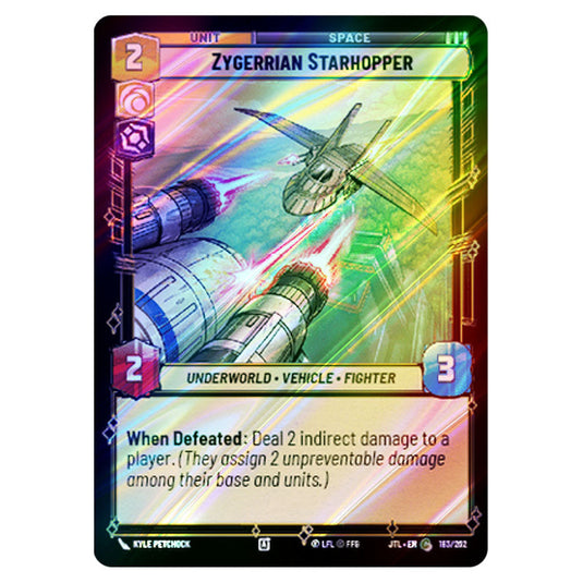 Zygerrian Starhopper Common card from the Star Wars Unlimited set Jump to Lightspeed