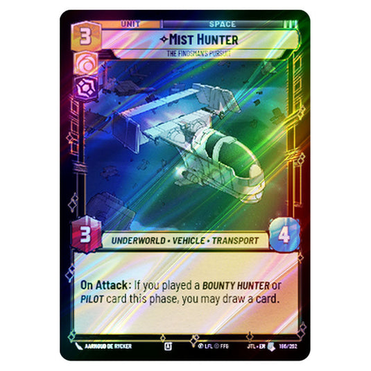 Mist Hunter The Findsman's Pursuit Uncommon card from the Star Wars Unlimited set Jump to Lightspeed