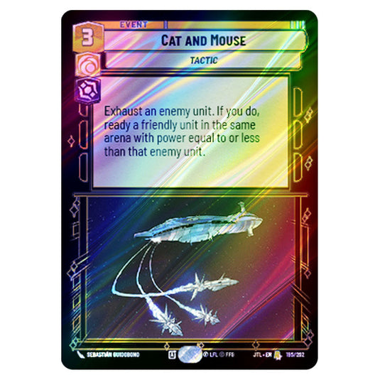 Cat and Mouse Rare card from the Star Wars Unlimited set Jump to Lightspeed