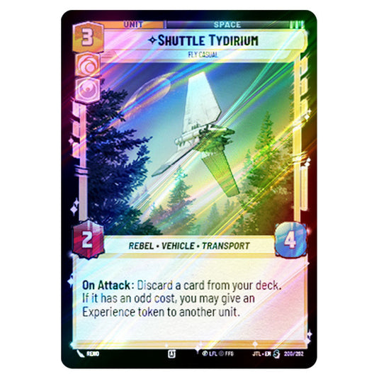 Shuttle Tydirium Fly Casual Special card from the Star Wars Unlimited set Jump to Lightspeed