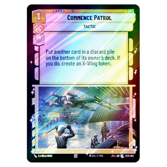 Commence Patrol Uncommon card from the Star Wars Unlimited set Jump to Lightspeed