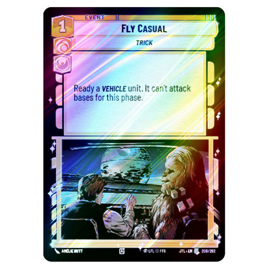 Fly Casual Uncommon card from the Star Wars Unlimited set Jump to Lightspeed