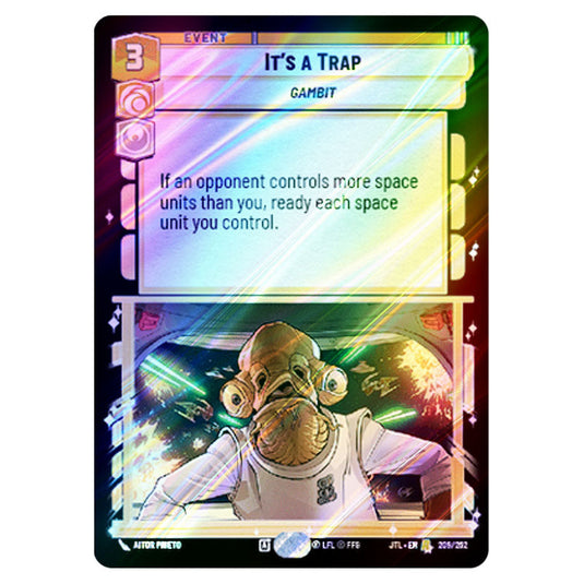 It's a Trap Rare card from the Star Wars Unlimited set Jump to Lightspeed