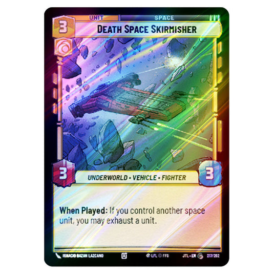 Death Space Skirmisher Common card from the Star Wars Unlimited set Jump to Lightspeed