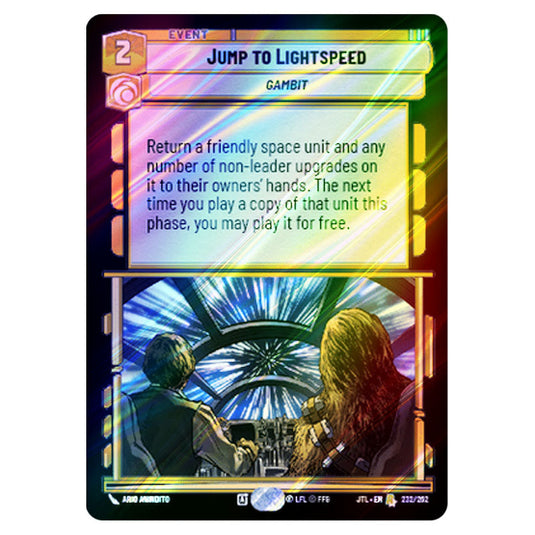 Jump to Lightspeed Rare card from the Star Wars Unlimited set Jump to Lightspeed