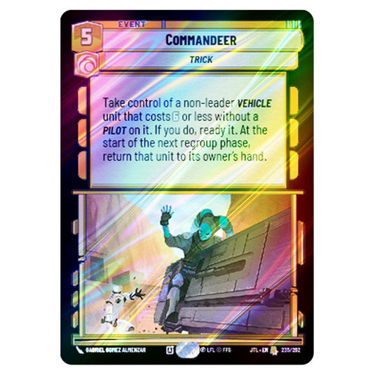 Commandeer Rare card from the Star Wars Unlimited set Jump to Lightspeed