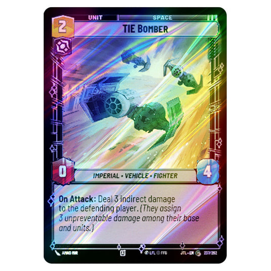 TIE Bomber Common card from the Star Wars Unlimited set Jump to Lightspeed