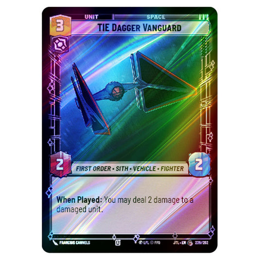 TIE Dagger Vanguard Common card from the Star Wars Unlimited set Jump to Lightspeed