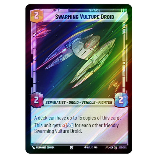 Swarming Vulture Droid Common card from the Star Wars Unlimited set Jump to Lightspeed
