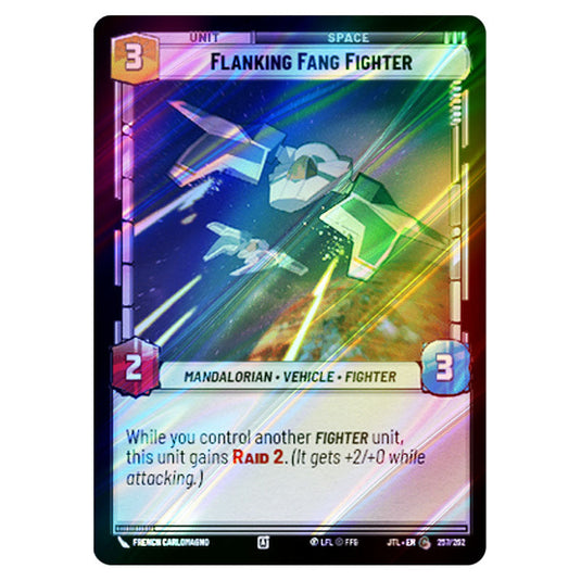 Flanking Fang Fighter Common card from the Star Wars Unlimited set Jump to Lightspeed