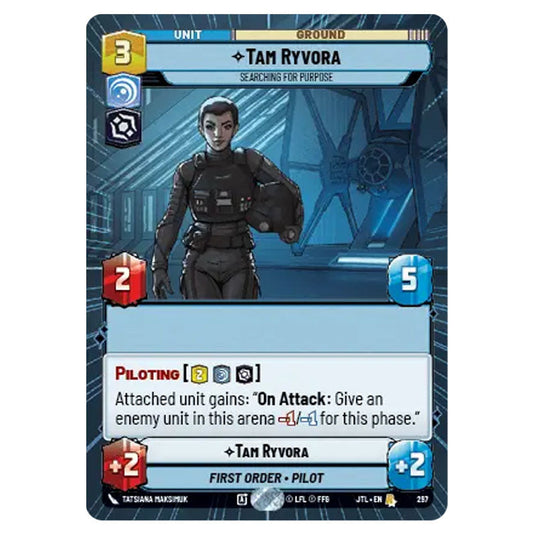 Tam Ryvora Searching For Purpose Rare card from the Star Wars Unlimited set Jump to Lightspeed