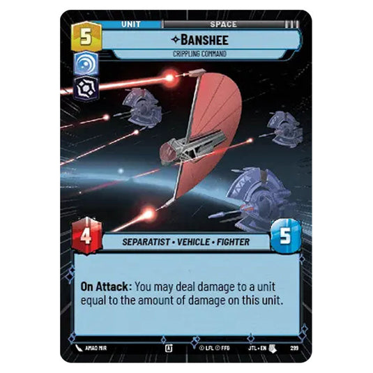 Banshee Crippling Command Uncommon card from the Star Wars Unlimited set Jump to Lightspeed