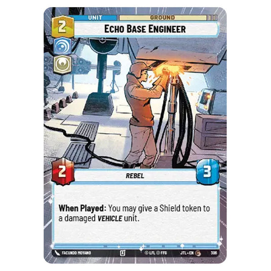 Echo Base Engineer Common card from the Star Wars Unlimited set Jump to Lightspeed
