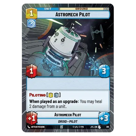 Astromech Pilot Uncommon card from the Star Wars Unlimited set Jump to Lightspeed