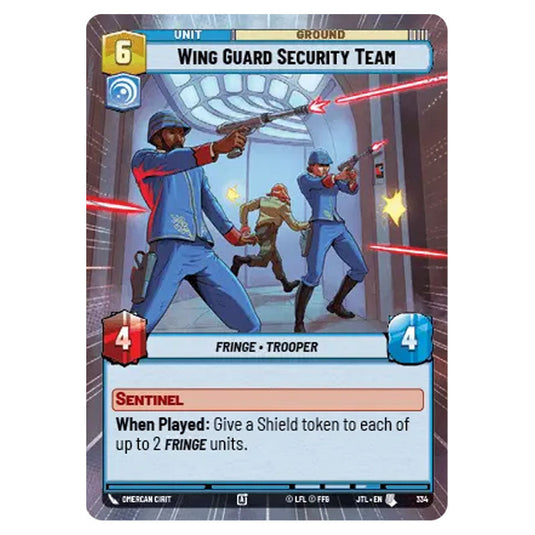 Wing Guard Security Team Uncommon card from the Star Wars Unlimited set Jump to Lightspeed