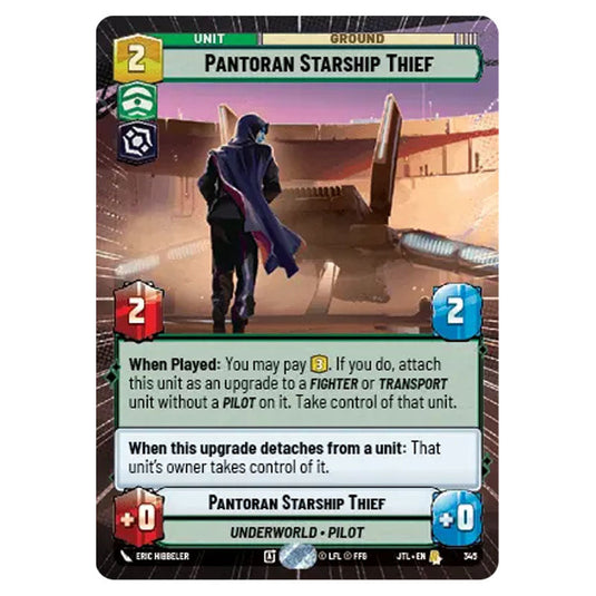 Pantoran Starship Thief Rare card from the Star Wars Unlimited set Jump to Lightspeed
