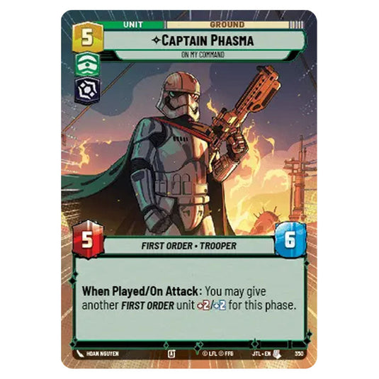 Captain Phasma On My Command Uncommon card from the Star Wars Unlimited set Jump to Lightspeed