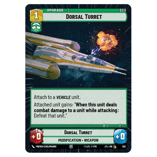 Dorsal Turret Common card from the Star Wars Unlimited set Jump to Lightspeed