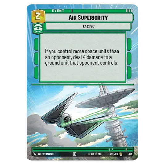 Air Superiority Common card from the Star Wars Unlimited set Jump to Lightspeed