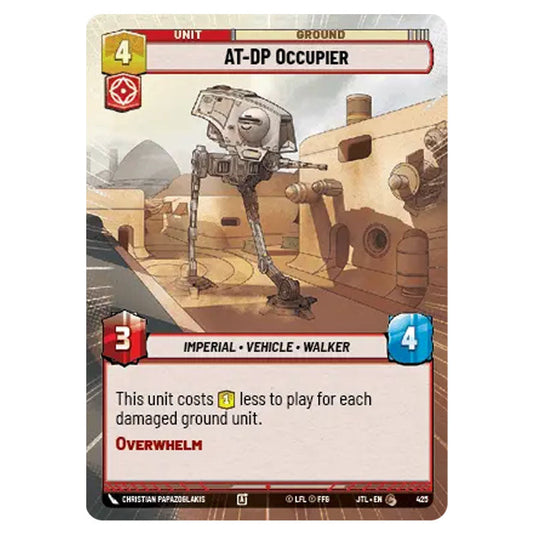 AT-DP Occupier Common card from the Star Wars Unlimited set Jump to Lightspeed