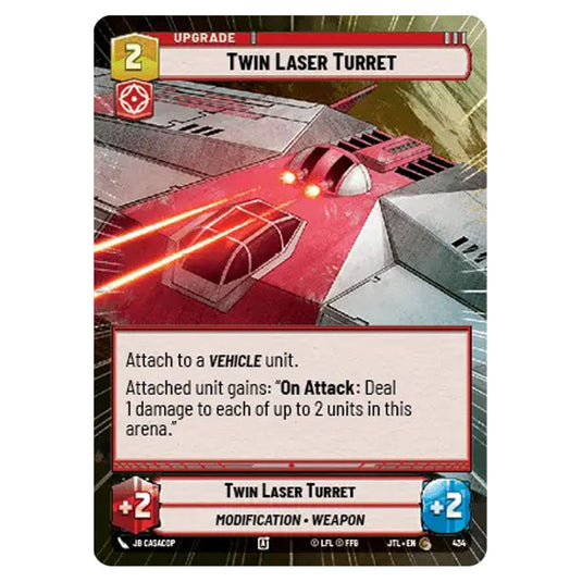 Twin Laser Turret Common card from the Star Wars Unlimited set Jump to Lightspeed