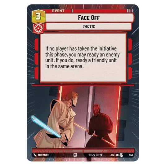 Face Off Uncommon card from the Star Wars Unlimited set Jump to Lightspeed