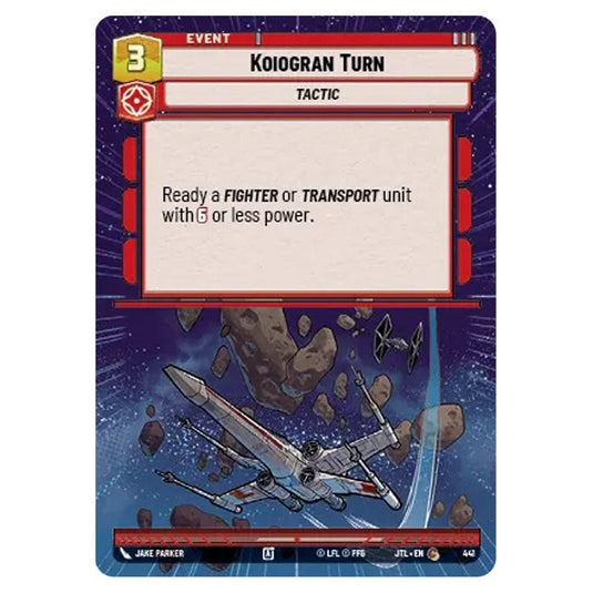 Koiogran Turn Common card from the Star Wars Unlimited set Jump to Lightspeed