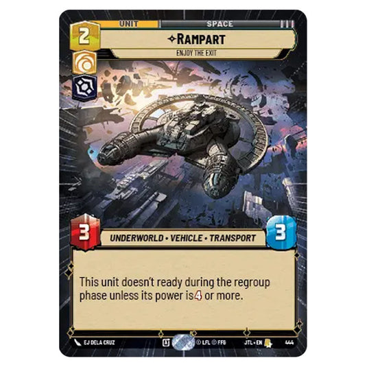 RampartEnjoy the Exit Rare card from the Star Wars Unlimited set Jump to Lightspeed