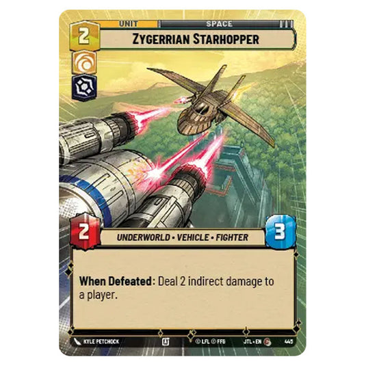 Zygerrian Starhopper Common card from the Star Wars Unlimited set Jump to Lightspeed