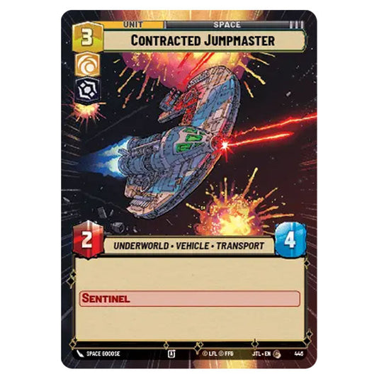 Contracted Jumpmaster Common card from the Star Wars Unlimited set Jump to Lightspeed