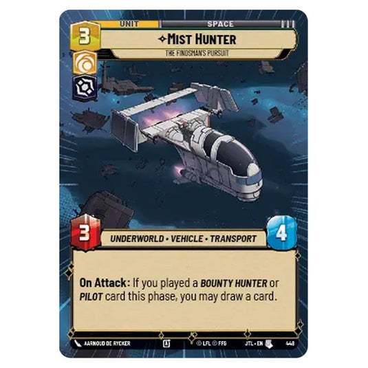 Mist Hunter The Findsman's Pursuit Uncommon card from the Star Wars Unlimited set Jump to Lightspeed